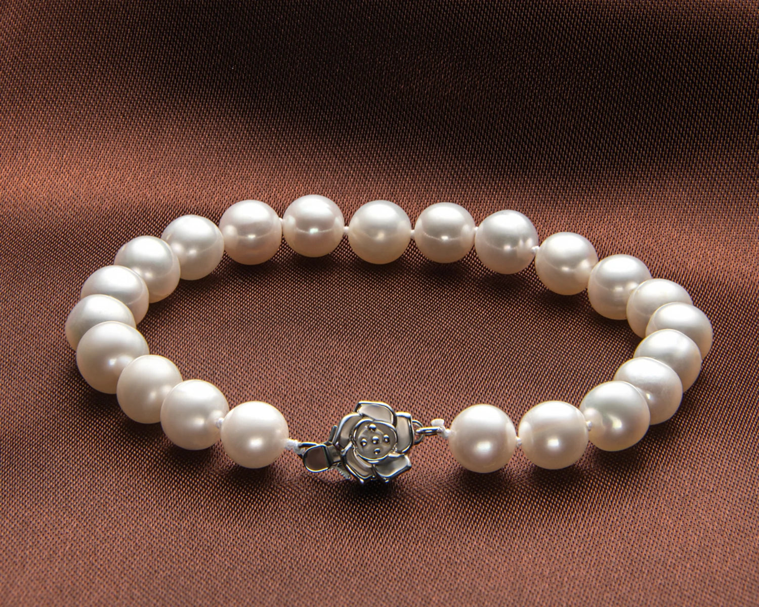 8-9mm freshwater pearl rose buckle bracelet for women 925 sterling silver length 19cm Luxury Fine Jewelry For Women Anniversary