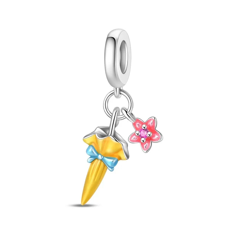 Hot Sale Charms Bead 925 Sterling Silver Winter Series Snowman Elk Christmas Pendants Fit Bangle Bracelet Necklace DIY Jewelry