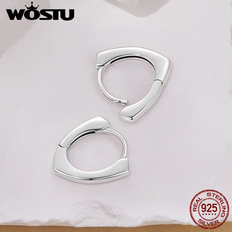 WOSTU 925 Sterling Silver Heart Rainbow Gems Gothic Huggies Earrings For Women, Skeleton Hand Punk Hoop Earring Halloween Gift
