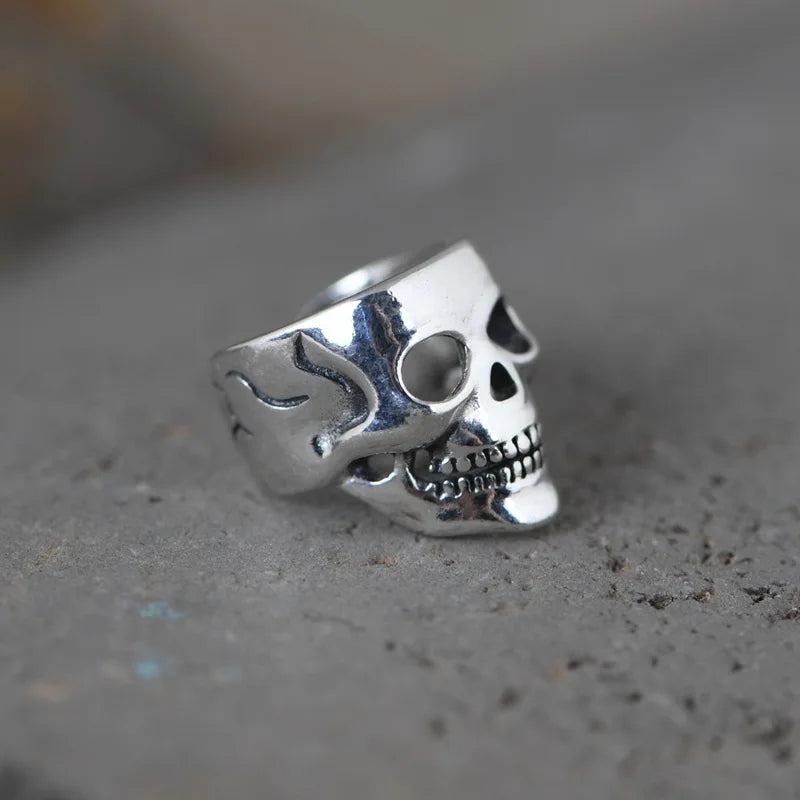 Punk Style 925 Sterling Silver Skul Ear Cuffs Vintage Ear Bone Clip Earrings For Women Men No Piercing Fake Cartilage Earrings