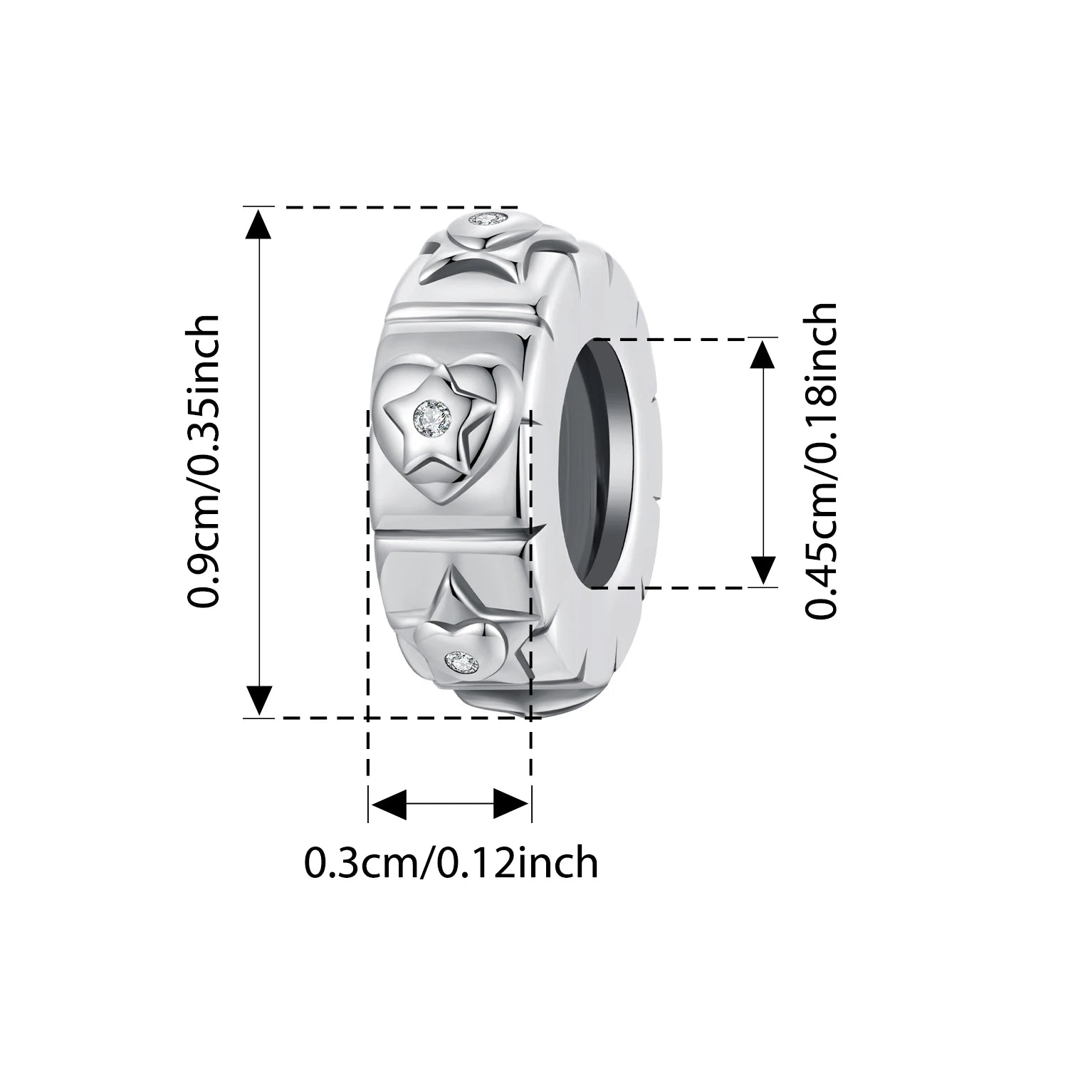 Bamoer 925 Sterling Silver Paw Print Silicone Beads Retro Pet Heart Charm for Women Teen DIY Lovely Bracelet Jewelry Accessories