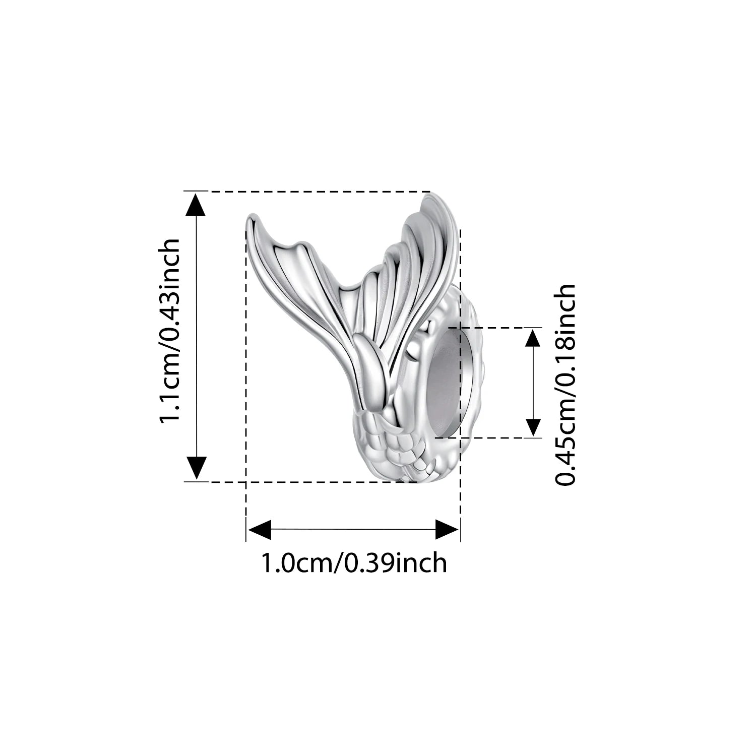 BISAER 925 Sterling Silver Fantasy Turtle Octopus Charm Bead Starfish Seahorse Fishtail Pendant for Women DIY Bracelet Jewelry