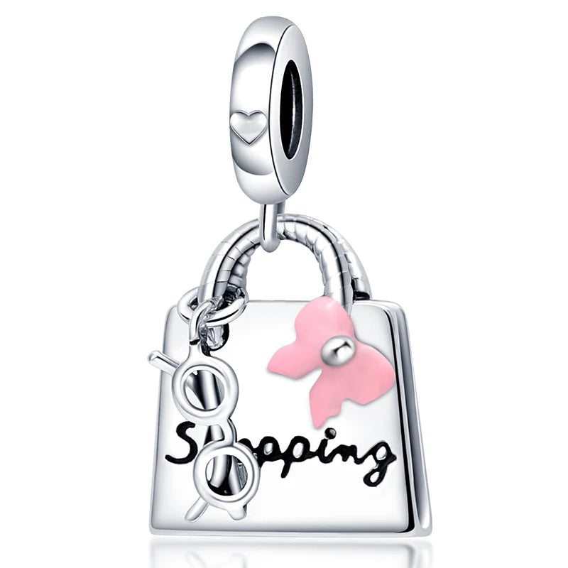 PANPOKI 925 Sterling Silver Classic Love Perfume Bottle Pendants Bracelet Charms Fit Women Jewelry Party Beads DIY Trendy Gifts