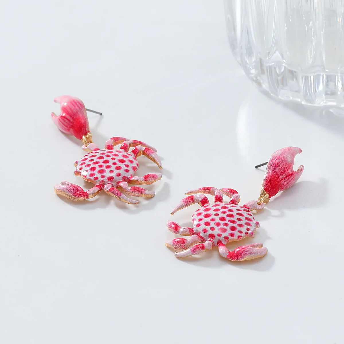 ZAA Summer Beach Style Exaggerated Cute Crab Earrings
