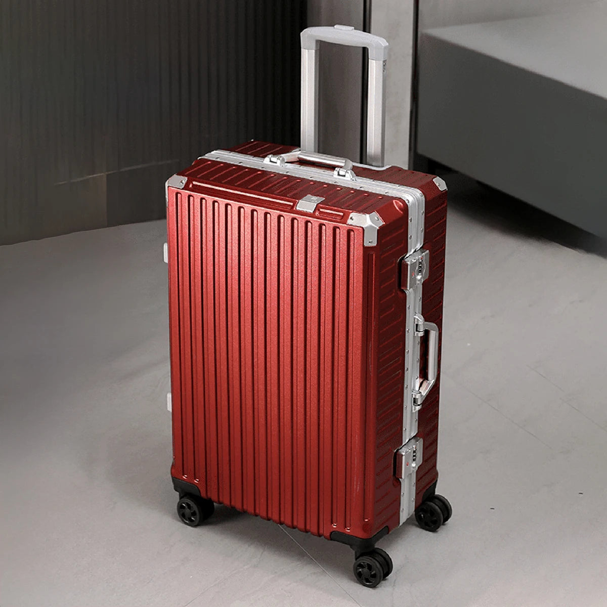 Trolley Luggage 20 24 26 28 Inch Aluminum Frame Rolling Luggage Case USB Travel Suitcase on Wheels Combination Lock Carry-On Luggage - Madeinsea©