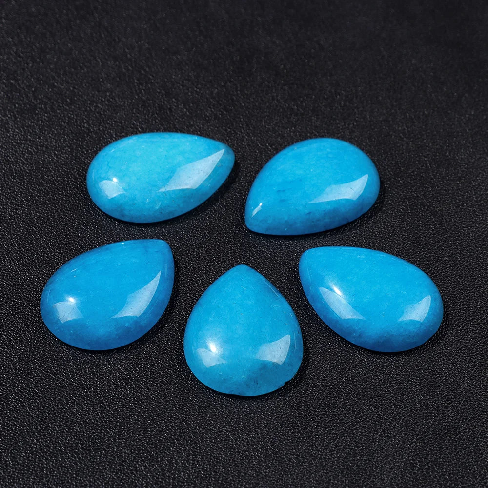 18X25MM Multi-color Natural Stone Cabochon Water Drop Shape Agat Quartz Opal Cabochons Stone For Jewelry Making DIY Accessories