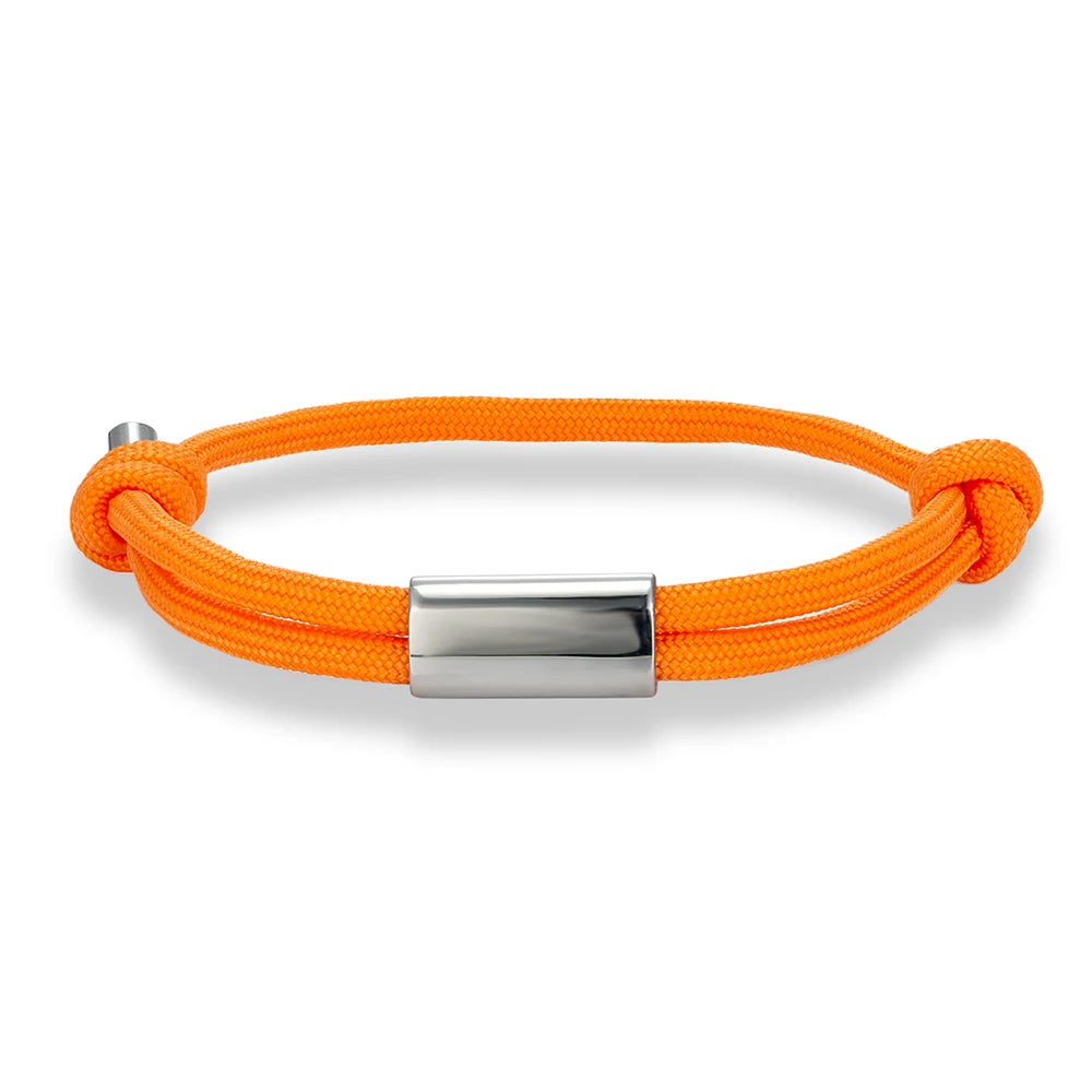 MKENDN Personalized Sailing Rope Bracelet Engraved Name Waterproof Cord Men Women Camping Jewelry Gift
