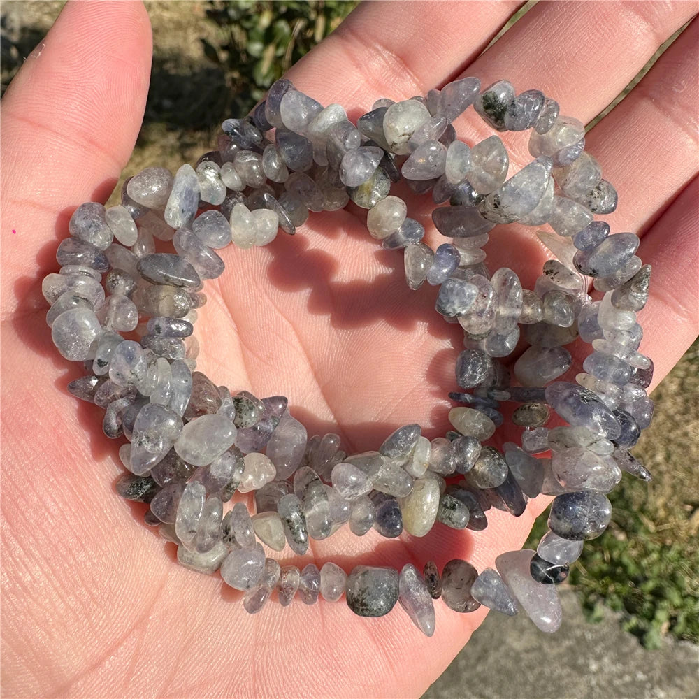 5-8mm Natural Blue Moonstone Beads White Cat Eye Crystals Opal Stone Loose Bead For Jewelry Making DIY Necklace Bracelet Rings