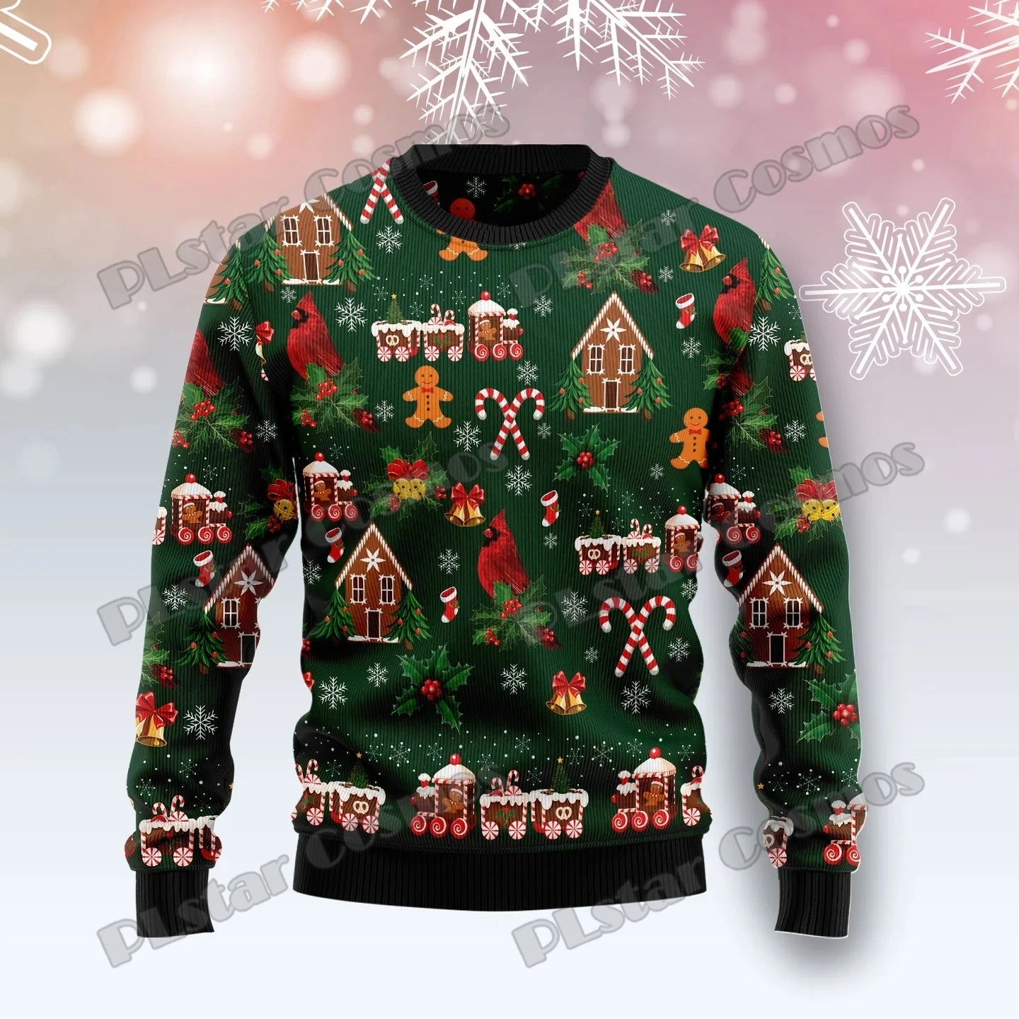 PLstar Cosmos Meowy Christmas 3D Printed Fashion Men's Ugly Christmas Sweater Winter Unisex Casual Knit Pullover Sweater MYY40