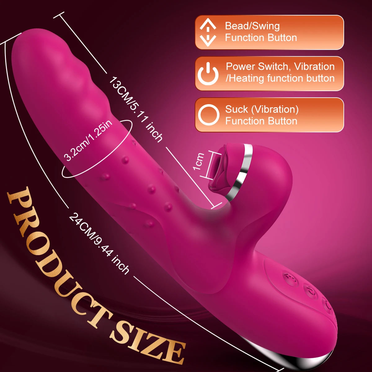 Rotating Heating AV Vibrator for Women G spot Dildos Suction Clitoral Stimulator Female Vaginal Massager Adult Sex Toy for Woman