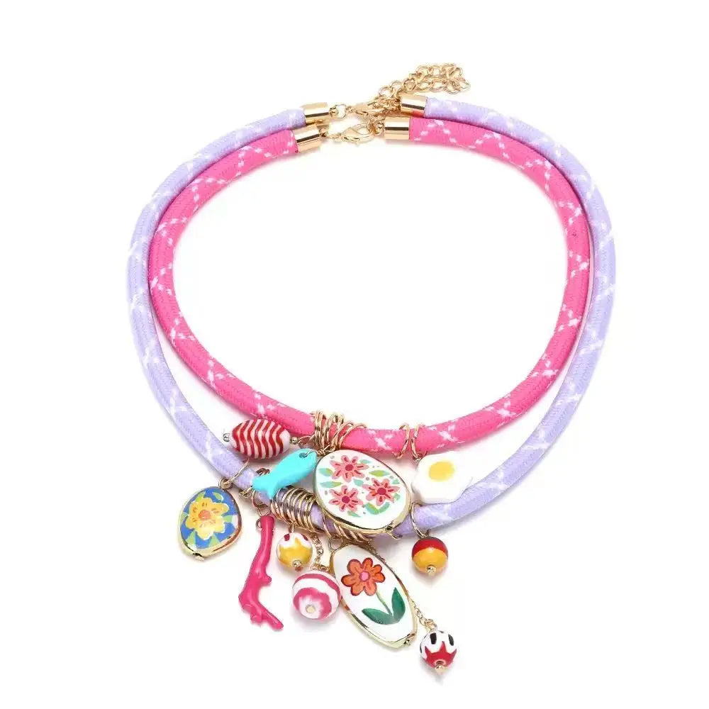 ZAA Fashion Personalized Sun flower multi-layer Necklace