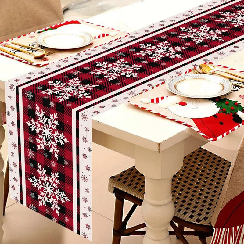 Christmas Table Runner Merry Christmas Decoration For Home Xmas Table Decor 2025 Navidad Notal Noel Ornament Happy New Year 2026