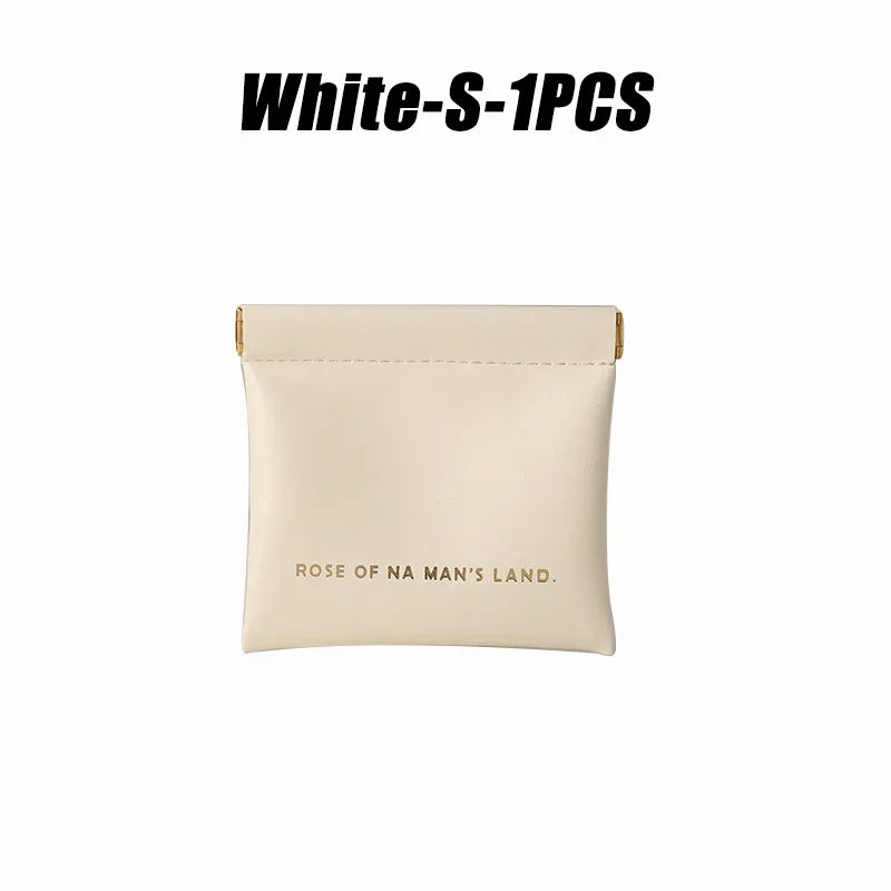 Small Makeup Bag Data Mini Portable Cable  Digital Storage Bag Automatically Closes Wired Earphones Carrying Bag Power Charger