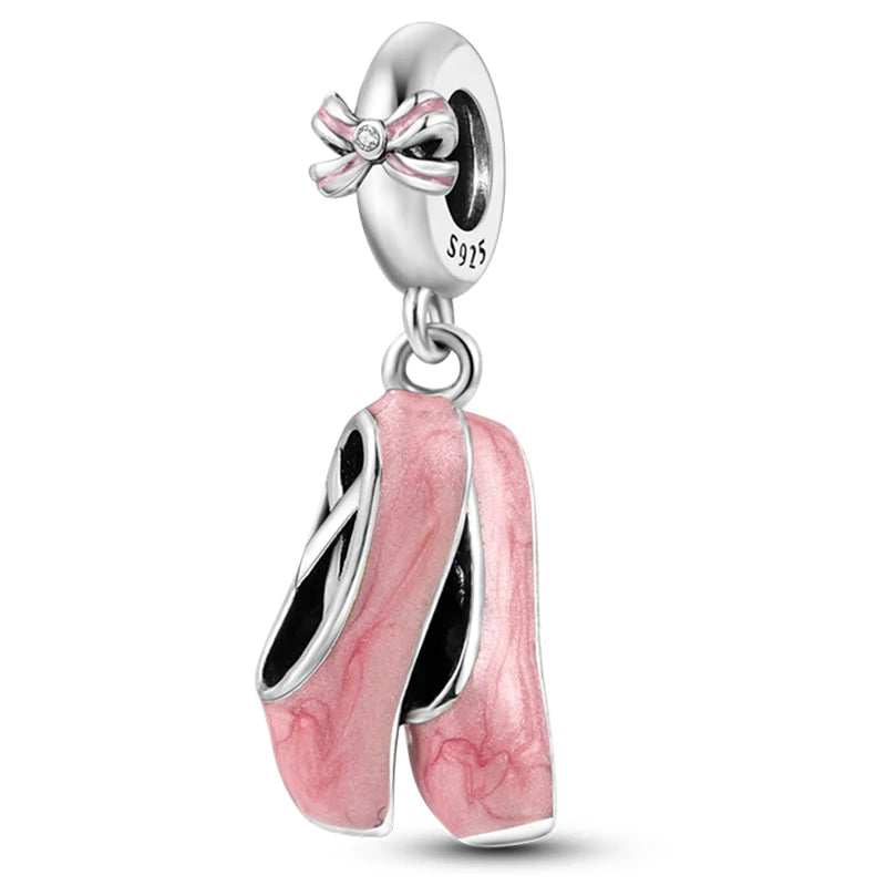 Hot Sale Charms Beads 925 Sterling Silver Pink Perfume Bottle Letter Luminous Firefly Tarot Card Beads Fit DIY Bracelets Jewelry - Madeinsea©