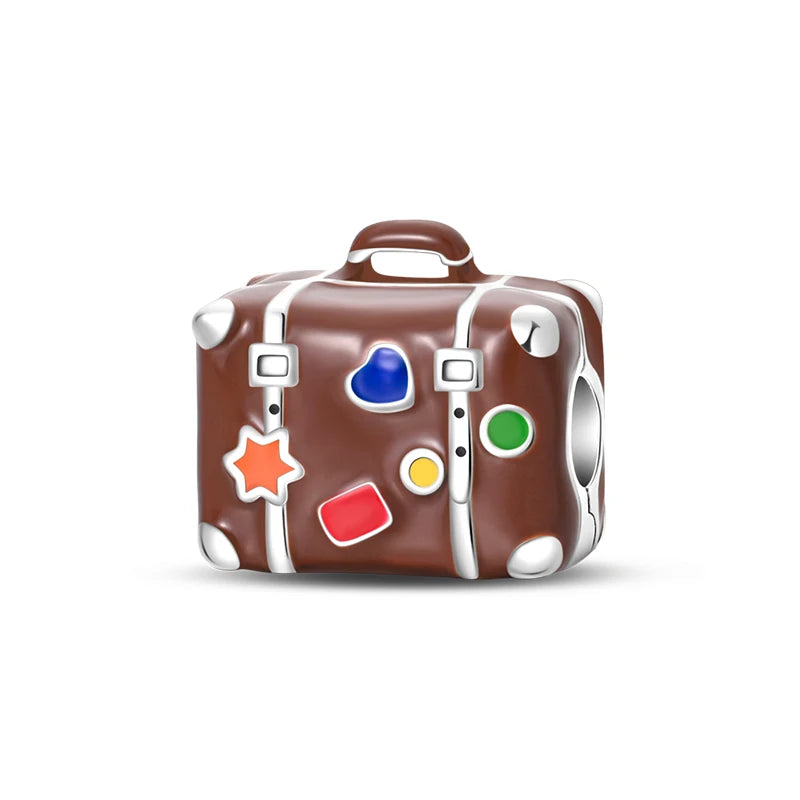 Fashion Autumn 925 Silver-Plated Squirrel Maple Leaf Pumpkin Yellow Charms Beads Fit 3mm 925 Original Bracelets DIY Jewelry