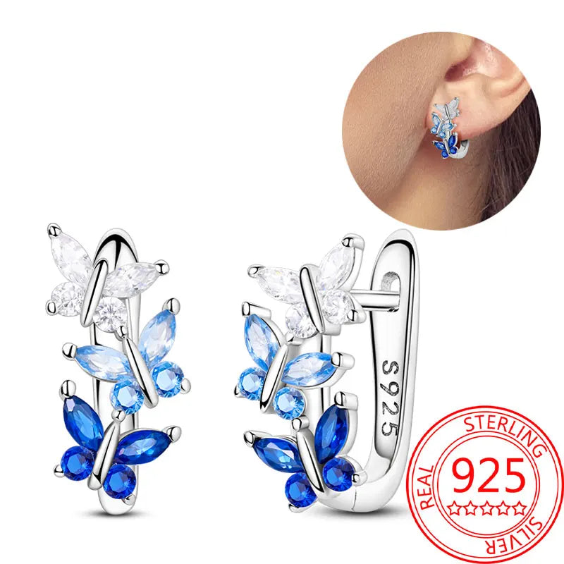 Hot Sale Bee Earrings For Girl Lovely Yellow Black Dancing Bee Happy S925 Hoop Earrings Birthday Gift Silver Jewelry