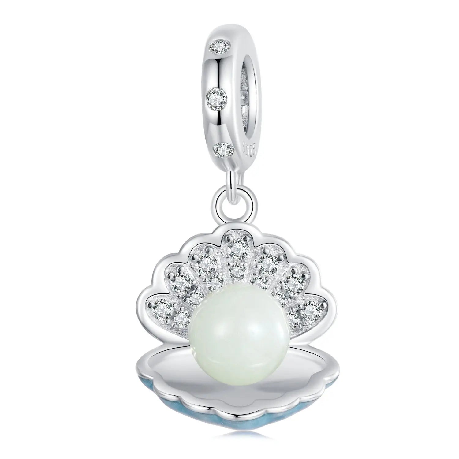 WOSTU 925 Sterling Silver Luminous Owl Charms Cross Pendant Firefly Glow in the dark Turtle Beads Fit DIY Bracelet Necklace Gift