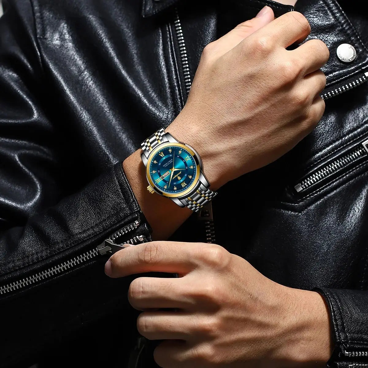 POEDAGAR Luxury Watch for Man Elegant Date Week Waterproof Luminous Men Watch Quartz Stainless Steel Sports Men's Watches reloj - Madeinsea©