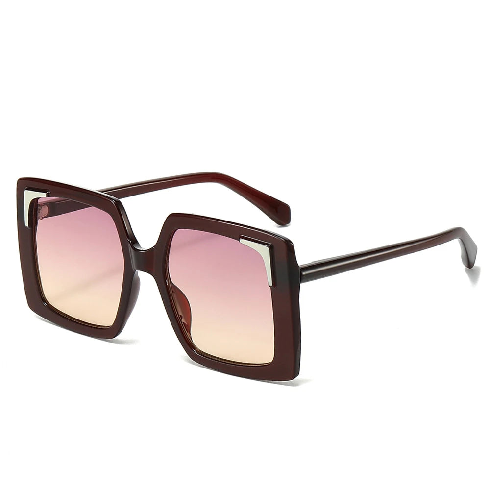 Oversized Square Sunglasses Women Big Frame 2025 Luxury Brand Fashion Sun Glasses For Ladies Retro Trendy Cateye Eyewear UV400