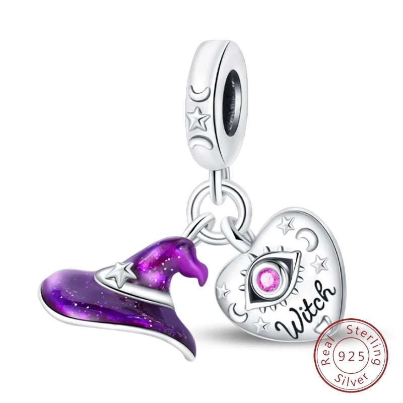 Halloween 925 Sterling Silver Design Charms Beads Pendants Suitable for Original Bracelet DIY Exquisite Making Jewelry