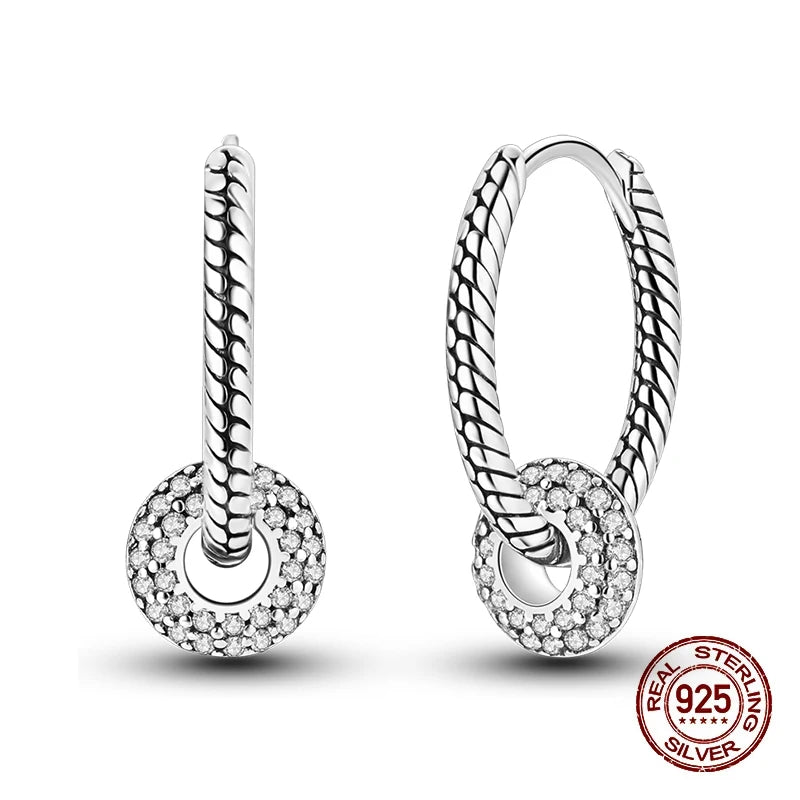 Romantic Women's 925 Sterling Silver Glass Butterfly Removable Earrings Luminous Star Date Party Wedding Exquisite Jewelry Gifts