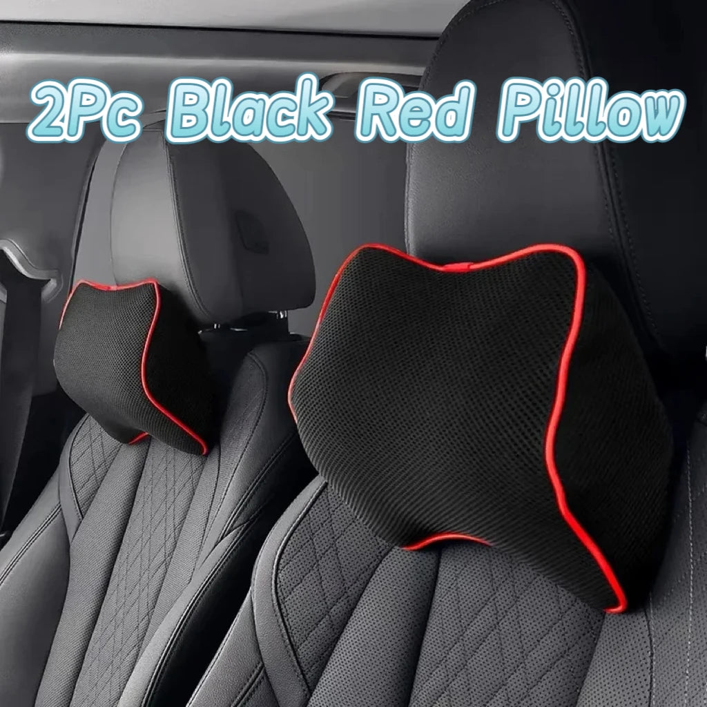 Memory Foam Car Seat Pillow Car Neck Pillow Protective Lumbar Back Support Breathable Car Headrest Cushion For Travel - Madeinsea©