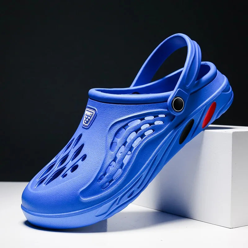 Summer Beach Men Sandals Breathable Men Casual Shoe Hole Shoes Light Clogs Home Garden Outdoor Male Flat Slippers Big Size 39-49