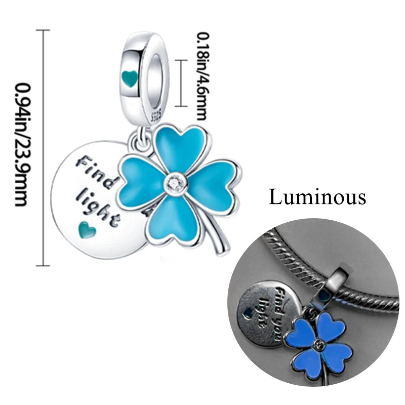 2024 neue 925 Sterling Silber Charms Glühwürmchen Sterne Glühende Leuchtende Charme Perlen für Original Anhänger Armbänder DIY Schmuck Geschenk