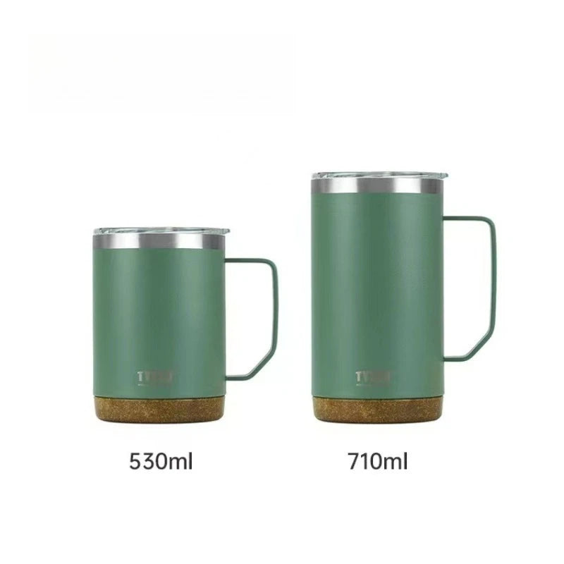TYESO Wide Mouth Stainless Steel Coffee Mug with Leak-Proof Lid Insulated Office Travel Mug 530ml/710ml For Home Office Gift