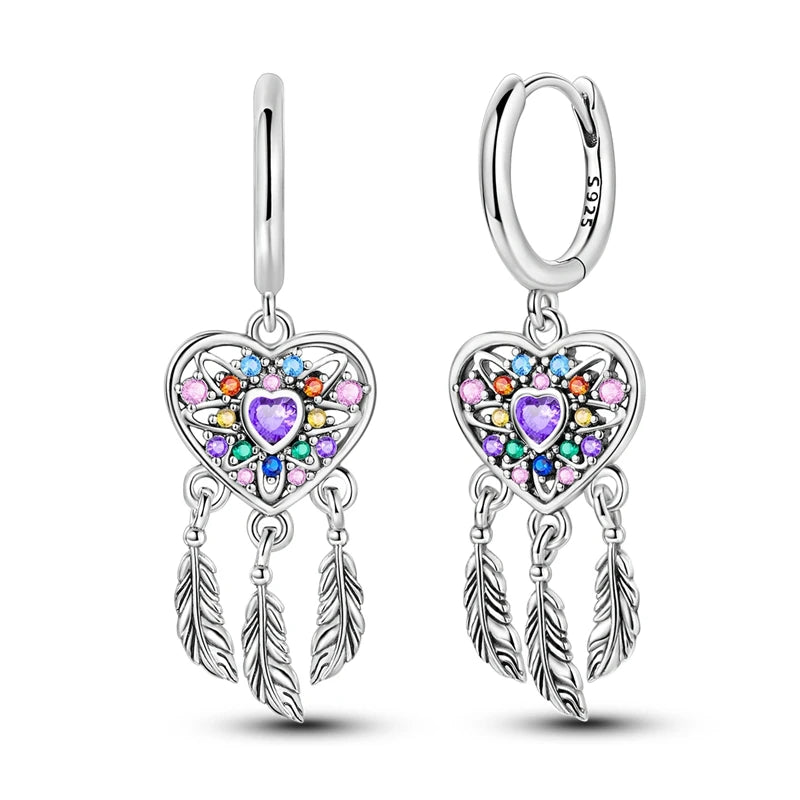 2024 neue 925 Sterling Silber Hoop Ohrringe Blumen Zirkon Ohrringe Stud Für Frau Feine Geburtstag Hochzeit Partei Schmuck Geschenke