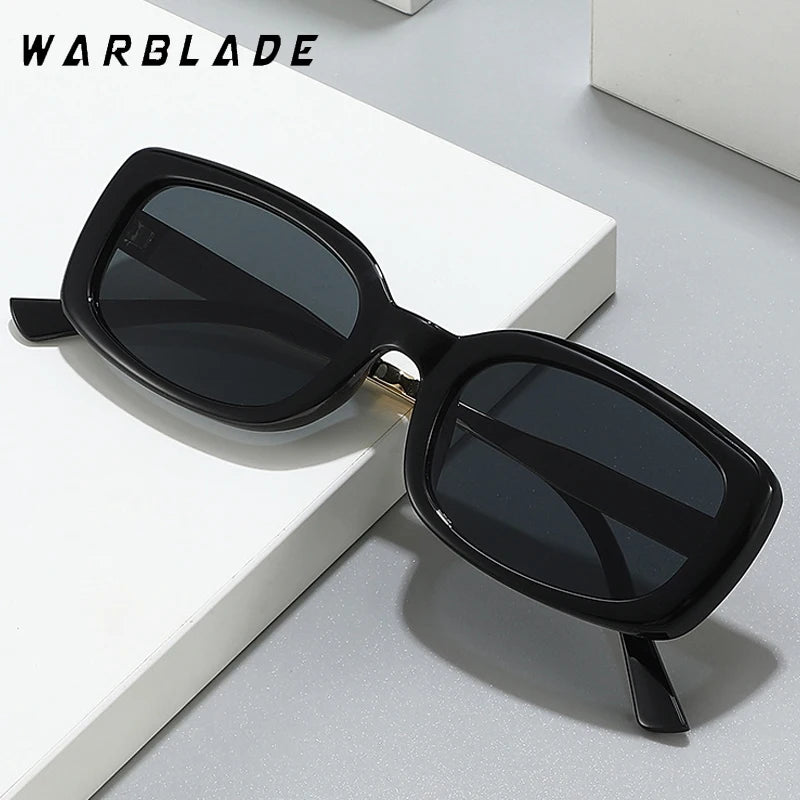 Vintage Rectangle Frame Sunglasses Men Fashion Metal Square Sun Glasses Luxury Brand Design UV400 Shades Eyewear Women Goggles