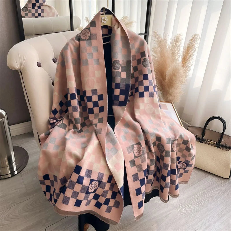Cashmere Scarf for Women Thick Warm Winter Blanket Brand Female Luxury Quality Shawl Wrap Bufanda 2024 Poncho Echarpe Pashmina - Madeinsea©