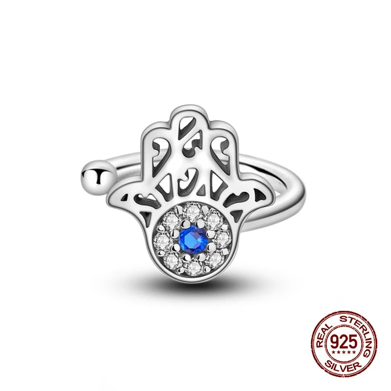 Fine 100% 925 Sterling Silver Zircon Ear Clip For Women Girls Non Piercing Fake Cartilage Clip Butterfly Earrings Jewelry Giift