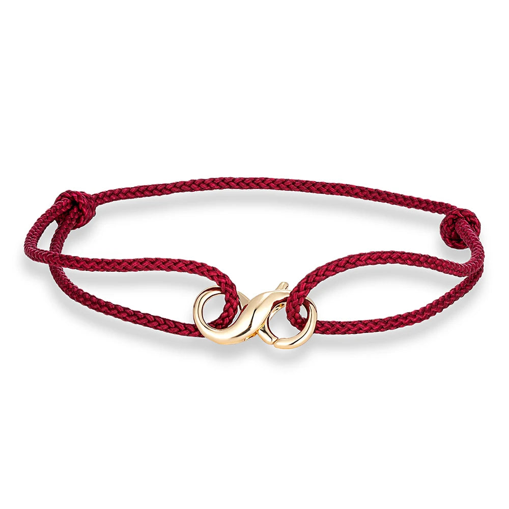 MKENDN Infinity Symbol Bracelet Lobster Clasp Mens Braided Thin Rope Bracelet With Carabiner Spring Clasp For Surfer Couple Gift