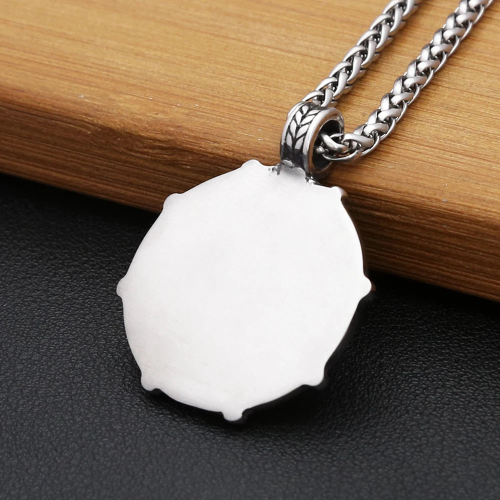 Collier avec pendentif boussole runique Viking nordique pour homme, collier amulette Viking simple en acier inoxydable, bijoux à breloques, cadeaux