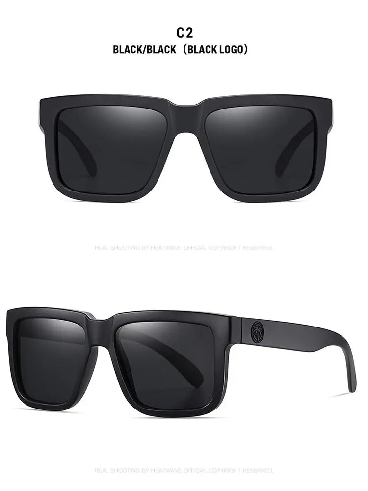 NEW High quality luxury Heat Wave brand Polarized sunglasses square Conjoined lens Women men sun glasses UV400HW02