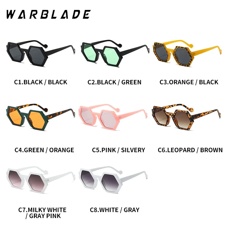 2025 Luxusmarkendesign Sechseck-Sonnenbrille Kleiner Rahmen Unregelmäßige Ins Mode Sonnenbrille Polygon Sonnenschutz für Frauen Männer UV400