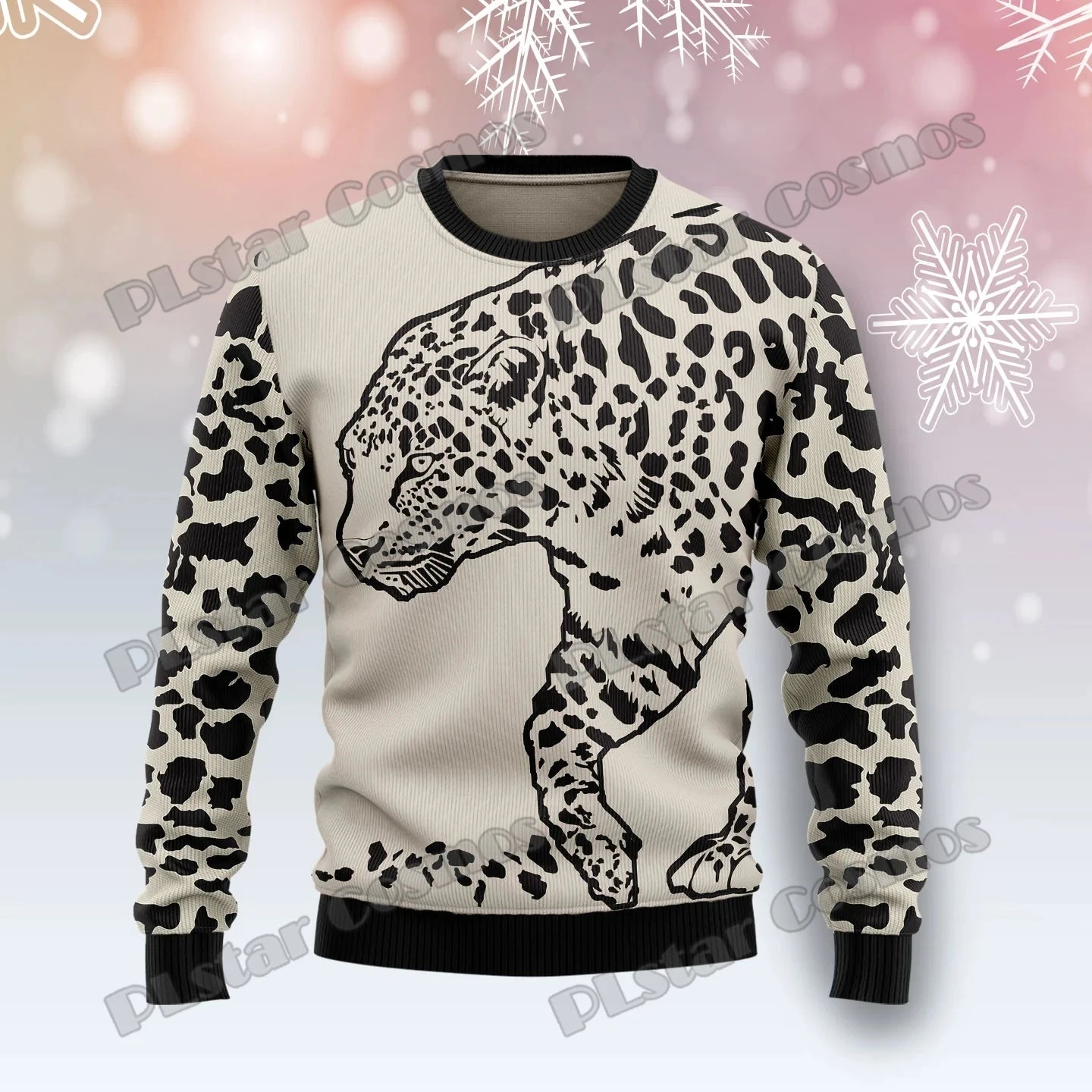 PLstar Cosmos Meowy Christmas 3D Printed Fashion Men's Ugly Christmas Sweater Winter Unisex Casual Knit Pullover Sweater MYY40