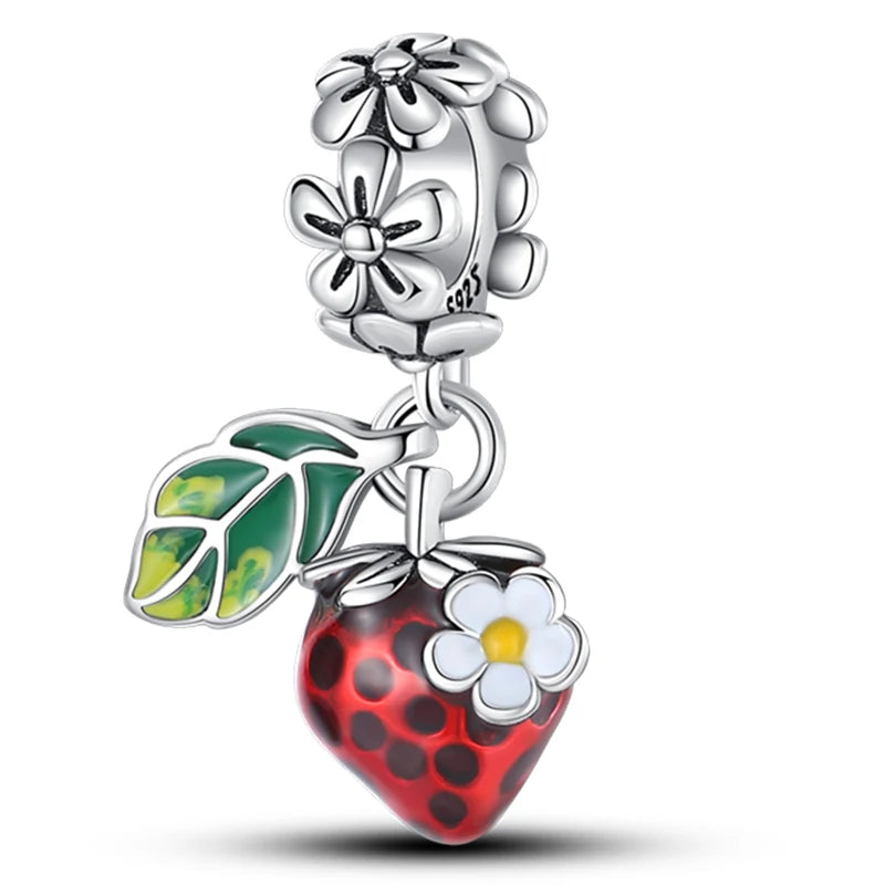 Hot Sale Charms Beads 925 Sterling Silver Pink Perfume Bottle Letter Luminous Firefly Tarot Card Beads Fit DIY Bracelets Jewelry - Madeinsea©