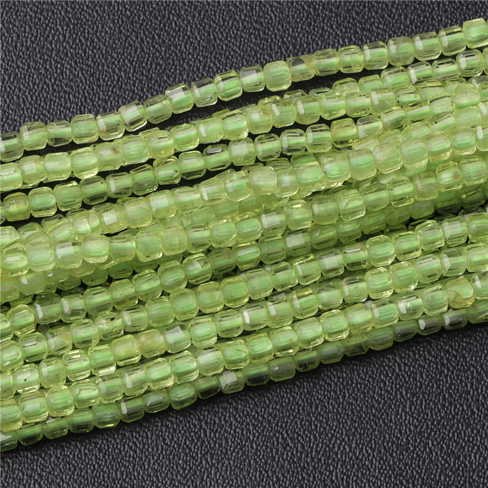 Hot Natural Faceted Stone Bead 2-3mm Small Square Quartz Garnet Glass Cube Loose Beads For Jewelry Making Needlework Accessories