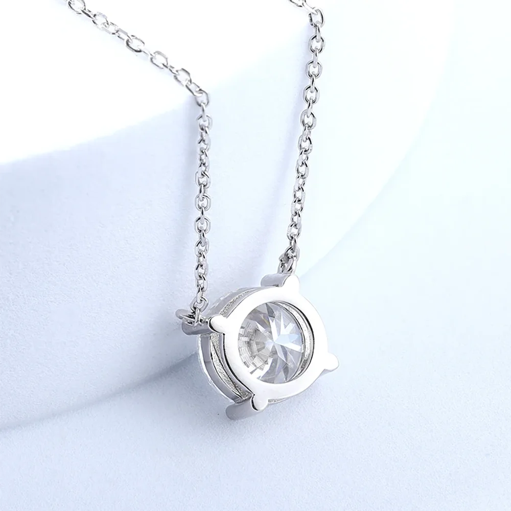 Serenity 1ct 2ct Moissanite Necklace for Women Gift S925 Sterling Silver Sparkling Lab Diamond Pendant Necklace Wedding Jewelry