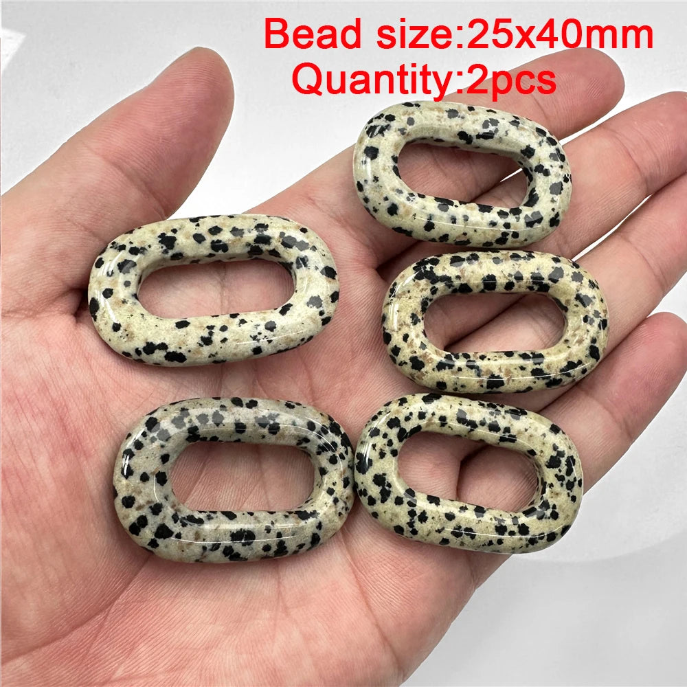 Natural Dalmation Jaspers Stone Bead Round Tube Square Shape Loose Beaded Fit Jewelry Making Accessories Diy Bracelets Necklace