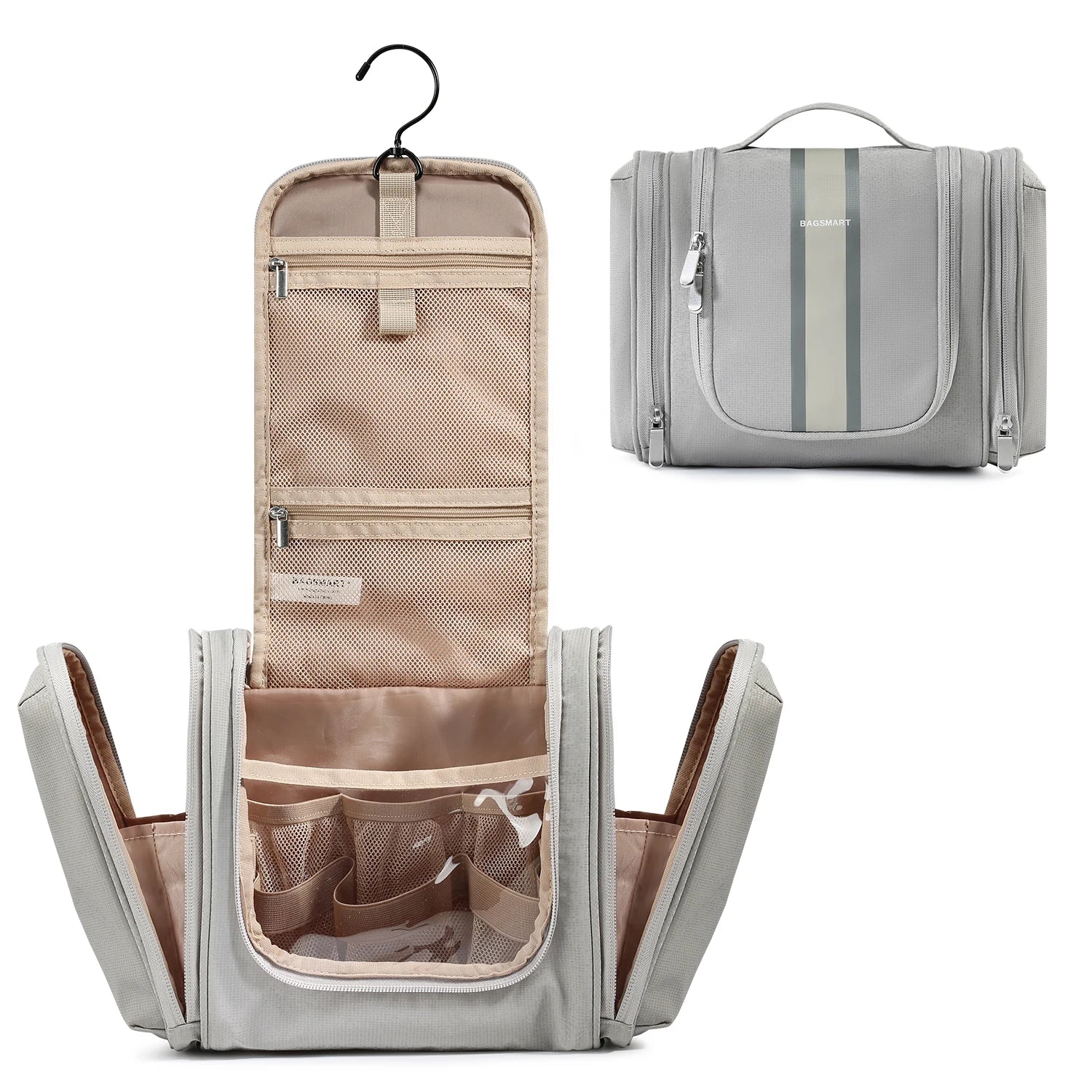 BAGSMART Hanging Toiletry Bag for Women Travel Toiletries Storage Bag BAGSMART Hanging Toiletry Bag for Women Travel Toiletries Storage Bag