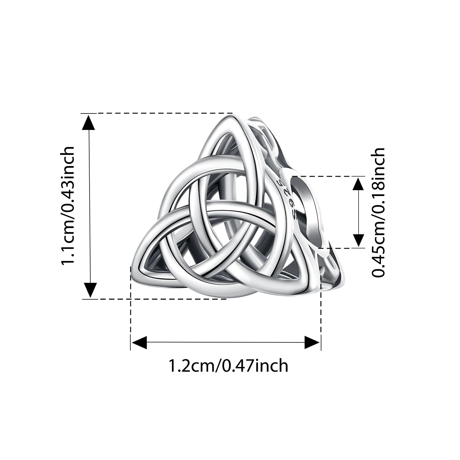 BAMOER 925 Sterling Silber Doppelpferde-Knotenperlen Retro-Herzanhänger für Damen Halskette DIY Schmuckzubehör