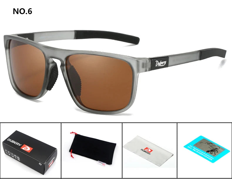 DUBERY 2025 New Fashion Polarized Sunglasses UV400 Protection Men Women Retro Classic Driving Outdoor 9 Colors Model 578
