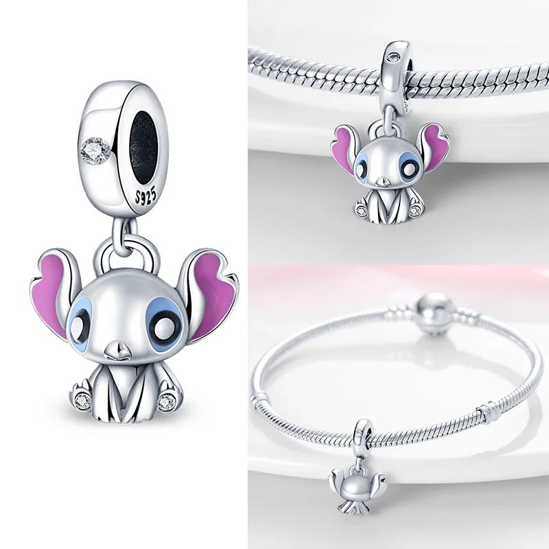 NEW in Charm Disney Cheshire Cat Charm beads Suitable for Original Women Stitch Bracelet Necklace Pendant Jewelry Holiday gifts