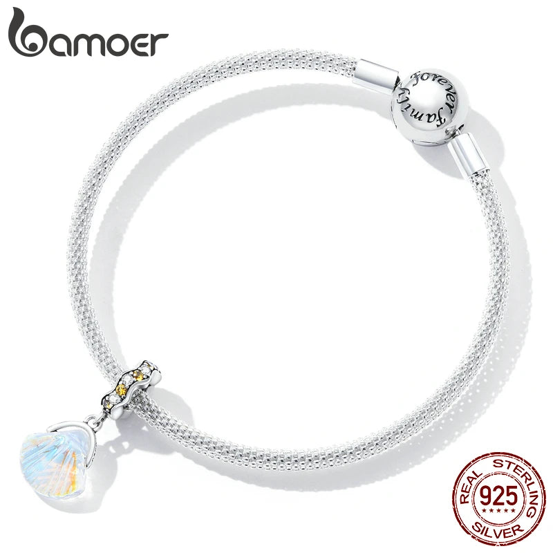 925 Sterling Silver Ocean Series Sparkling Glazed Shell Pendant fit for Women Original Bracelet & Bangle Fine Jewelry - Madeinsea©