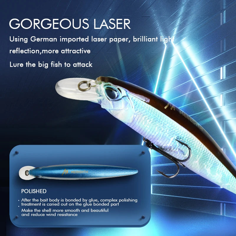 MEREDITH JERK MINNOW 100F 14g  Floating Wobbler Fishing Lure 24Color Minnow Lure Hard Bait Quality Professional Depth0.8-1.0m - Madeinsea©