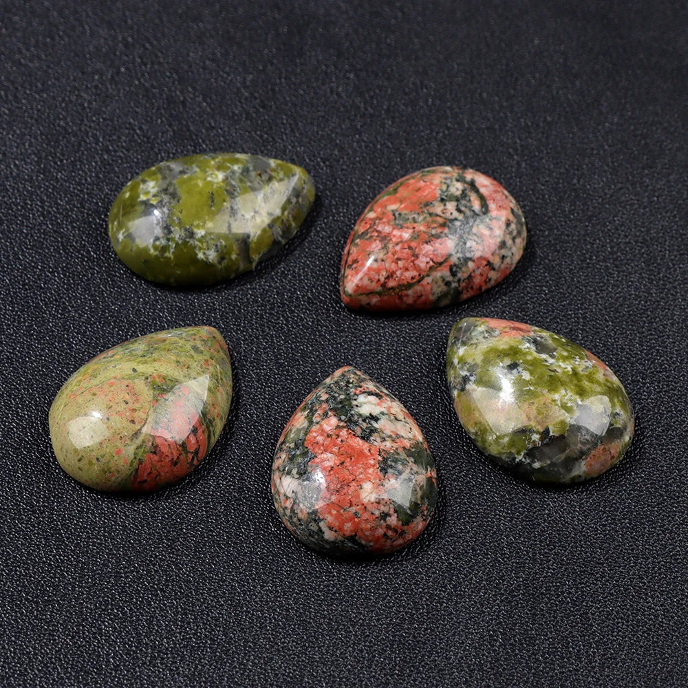 18X25MM Multi-color Natural Stone Cabochon Water Drop Shape Agat Quartz Opal Cabochons Stone For Jewelry Making DIY Accessories