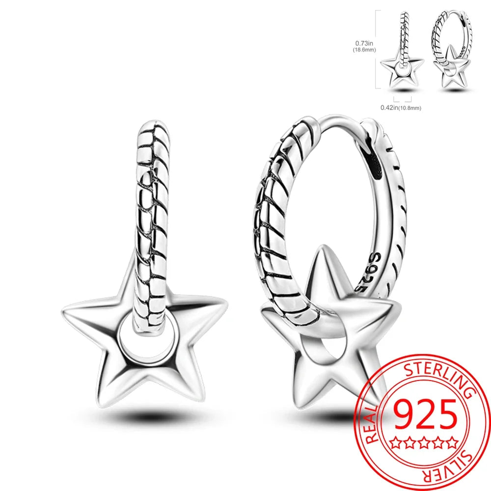 Hot Sale Bee Earrings For Girl Lovely Yellow Black Dancing Bee Happy S925 Hoop Earrings Birthday Gift Silver Jewelry